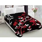 NNEDSZ Lylac Homeware 800GSM Luxury Reversible Mink Blanket Flore Queen