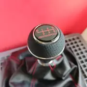 MS chrome LEATHER 6S SHIFT GEAR KNOB for MAZDA 2 3 5 6 CX-3 CX-5 MX5 MIATA SPORT (for: Mazda)