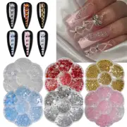 Colored AB Pearl Nail Art Decoration Mixed Half Round Flatback Rhinestones Decal