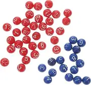 CORHAD 49pcs Two-Color Carved Ball Prize Small Balls for Car Bingo Bingo Cage Dice Draw Number Raffle Table Tennis Robot Lotto for Raffle Game Dice Game Wheel of Fortune Plastic