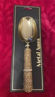 NWT Rhinestone Encrusted Gold Ice Scoop Made In India