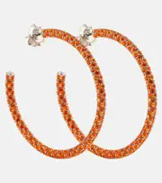 [Amina Muaddi] Amina Muaddi Cameron large hoop earrings One Size orange