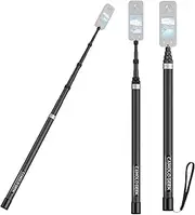 CAMOLO GEEK 118""/3.0m Invisible Selfie Stick Carbon Fiber, 9.8ft Extended Super Long Pole Compatible with Insta360 X4 X3 ONE X2, ONE R, ONE X, ONE GO 3S 3 2 Action 360 Camera (17 to 118"")