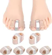 Toe Separators for Bunion Correction, Elasticity Big Toe Straightener Soft Hammer Bunion Toe Corrector, Toe Spacers with 2 Loops for Feet Women Men