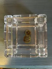 RCR Royal Crystal Rock Italy Lidded Trinket Jewelry Box 24% Lead Crystal NEW