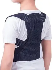 Shoulder Back Waist Support Adjustable Corrector Brace Correction Belt for Kid Keeping Shoulders While Straightening Thorax,Black,XS