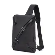USB Anti Theft Crossbody Bag Men Chest Bag Waterproof Detachable Shoulder Bag for Camping Travel