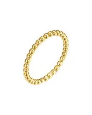 Rachel Glauber 14K Plated CZ Beaded Stacking Ring