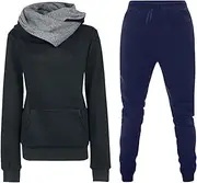 [Generic] Flower Pantsuit And Winter Hoodie Set Autumn And Winter Hoodie Athletic Casual Pants Set Women Business Casual Set
