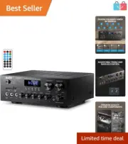 Powerful 400W Bluetooth Stereo Amplifier 2.0 Channel for Home Theater & Karaoke