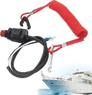 Boat Urgency Switches – Waterproof Lanyard Key for Boating | Flexible Tether for Outdoor Powersports | Safety for Marine Engines | Starter Cord for Ski, Key Lanyard for Boaters