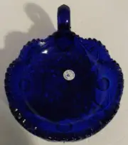 Dalzell Viking Cobalt Blue Yesteryear Atomic Star Ring Handle Dish Excellent USA