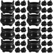 40 Pcs Halloween Miniature Cauldron Mini Cauldron Plastic Halloween