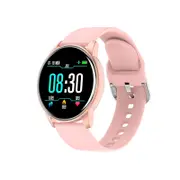 Women Smart Watch Real-time Weather Forecast Activity Tracker Heart Rate Monitor Sports Ladies Smart Watch Men For Android IOS - Pink Single touch