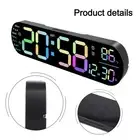 Color Digital Wall Clock Large Screen Digital Wall Clock Date And Day Display