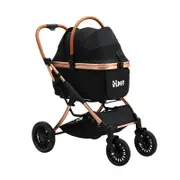 i.Pet Pet Stroller Pram Foldable 4 Wheels Dog Cat Carrier Cage Travel Pushchair
