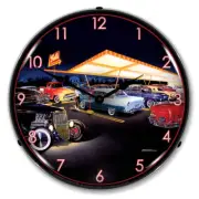 Teds Drive In, Lighted Backlit LED Clock Free Shipping