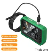 HD Industrial Endoscope Borescope Inspection Triple Lens Camera 1080P 8mm IP67