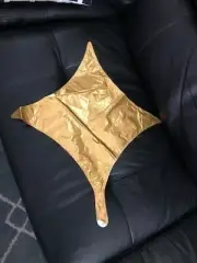 Star Point Geometric Shape Foil Balloon 20" Gold New!!!