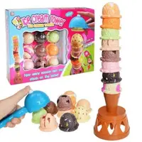 在飛比找松果購物優惠-冰淇淋疊疊樂 疊高高 翻斗霜淇淋 疊高玩具 桌遊 益智玩具 