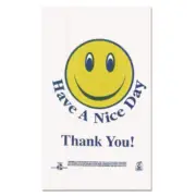 Barnes Paper Company BAG,PLAS,SMILEY FACE,WH T1-6SMILEY BROWN PAPER GOODS Barnes