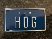 Harley Hog License Plate