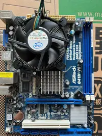 在飛比找Yahoo!奇摩拍賣優惠-ASRock G41M-VS3+原廠盒裝CPU (含擋板) 