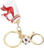 BIUDECO Sporty Decorative Keychain Eye Catching Glove Shaped Pendant for Car Keys Backpacks Fun Football Charm for Sports Lovers Unique Accessory for Birthdays Special Occasions