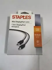 6 Foot Mini DisplayPort Cable 4K Male to Male for HD Monitor Display