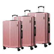 Mazam 3PCS Luggage Suitcase Trolley Set Travel TSA Lock Storage ABS Case Pink