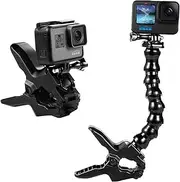 Suptig Jaws Flex Clamp Mount Gooseneck Mount for GoPro Hero 13 Hero 12 Hero 11 Hero 10 Hero 9 Hero 8 Hero 7 Hero 6 Hero 5 Hero 4 Session Hero 3+ Hero 3 EK7000 DJI osmo Arlo Action Cameras