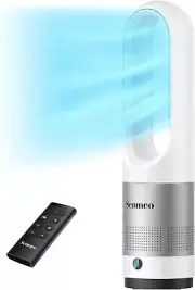 Bladeless Fan for Bedroom, 22" Quiet Tower Fan with Remote, 90° Oscillating Fan
