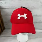 Under Armour UA Men's Red w/White logo Classic Fit XL/2XL Cap Hat NWT