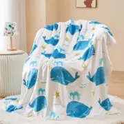 Throw Blanket Cute Soft Aesthetic Fleece Blanket for Throw(50"x60") Blue Whale