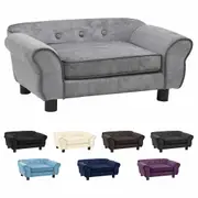 Dog Cat Puppy Pet Furniture Couch Sofa Bed 72x45x30 cm Plush Grey/Brown vidaXL