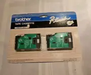 BROTHER TC 10 LAMINATED LABELS TAPE CASSETTE FOR P TOUCH dual pack free ship
