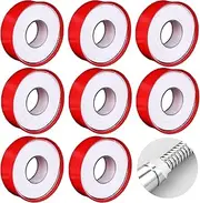 8Rolls PTFE Plumbers Tape Upgraded - 15m X 20mm Waterproof Thread Seal Teflon for Shower Head Water Pipe (White)