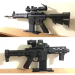 [WLS] 3D列印M4步槍展示架 槍架 步槍架 長槍架 桌上 長槍 橫放 直立 收納 M4