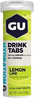 GU Energy Hydration Drink Tabs Lemon Lime (Pack of 4)