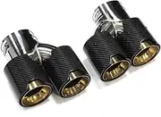 Compatible With BMW G20 G21 M340i MPE Muffler Header Exhaust System Upgrade Dual Quad Stainless Steel Carbon Fiber Tips 2019 TO 2024(Carbon Fiber D)