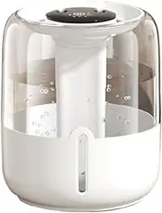 Bedroom Humidifier,6.8L Cool Mist Diffuser Top Fill Humidifier - USB Charging Bedroom Air Humidifier, Easy to Clean Humidifier, 2 Nozzles for Baby