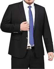 [Generic] Big Tall Plus Size Mens 2Piece Business Suit Set Formal Wedding Jacket and Pants