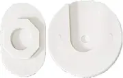 Power Strip Holder Wall Mounted Round Self Adhesive Plastic Socket Fixer for Bedroom Living Room Office