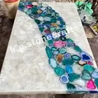 Agate Stones Table Top | Quartz Kitchen Coffee Table | Agate Vanity Top | Agate