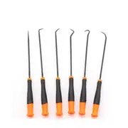 6Pc Extra Long Pick and Hook Set O Ring Seal Puller Remover Fuse Wire Scribe