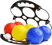 6 Pieces Petanque Balls Set Boules Games with Carry Basket Portable Funny Bocce Balls for Girls Outdoor Sports
