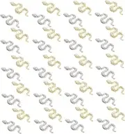 CLISPEED 40pcs Snake Nail Charms Nail Art Decorations for Creative Manicure Designs for Parties Unique Accessories