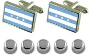 [Select Gifts] Shirt Dress Studs Guayaquil City Ecuador Flag Cufflinks