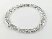 925 Sterling Silver Solid Marine Bracelet Italian Style Chain 8.5 Inch Free POST