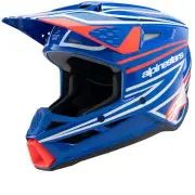 S-M3 Youth Wurx Blue Red White Black Glossy Offroad Helmet